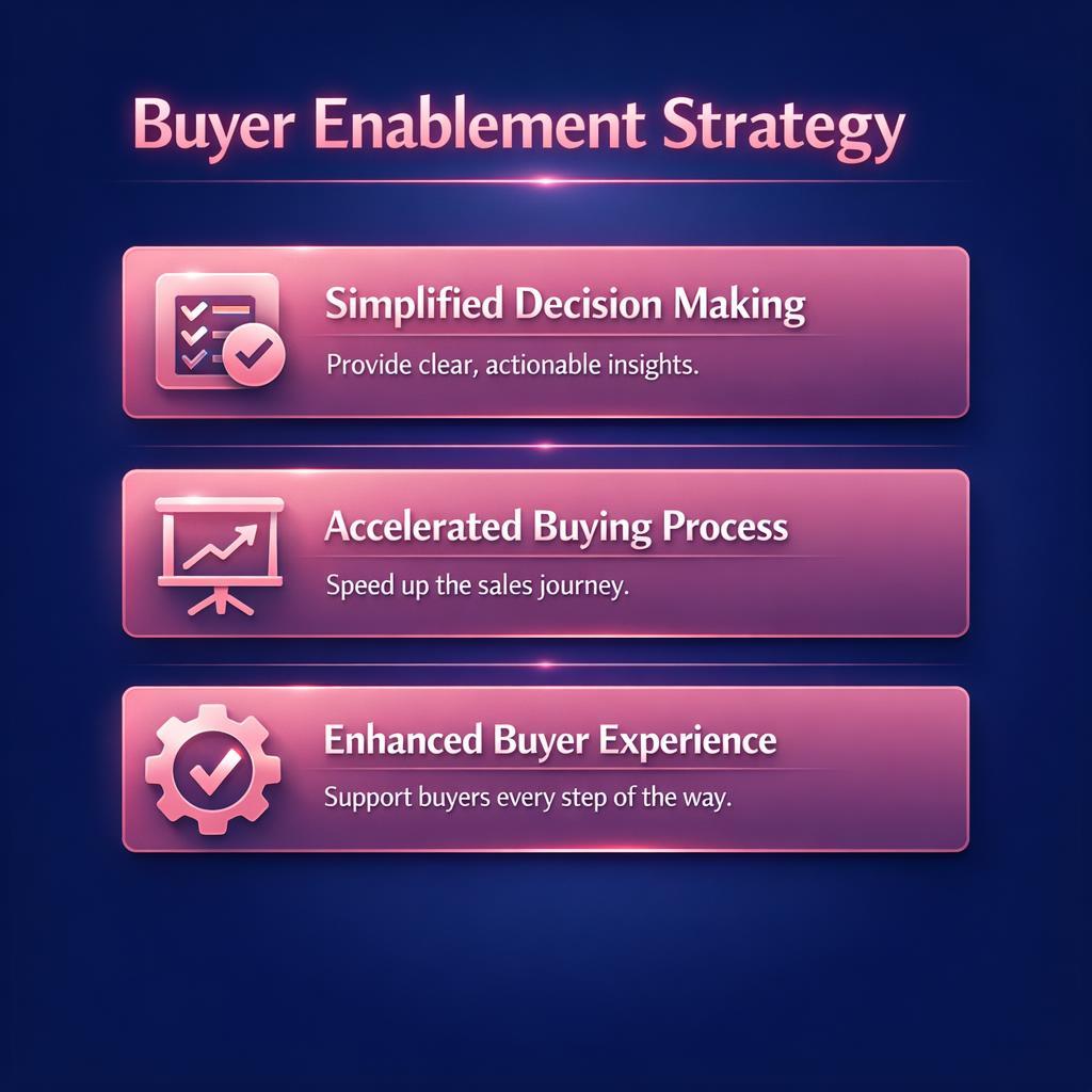 Buyer Enablement Strategy — key stats, steps and framework infographic for B2B revenue teams | Revspire