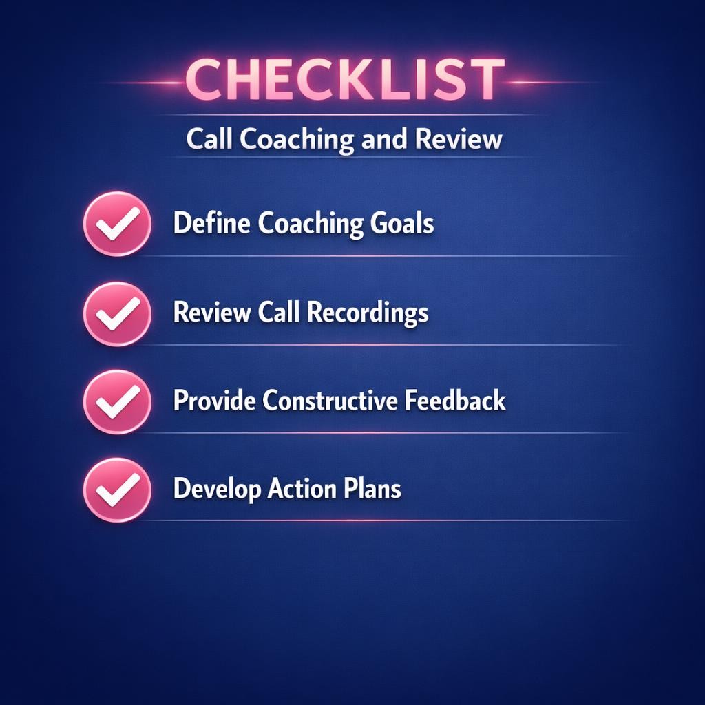 Call Coaching and Review — key stats, steps and framework infographic for B2B revenue teams | Revspire