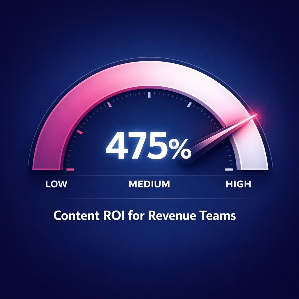 Content ROI for Revenue Teams — key stats, steps and framework infographic for B2B revenue teams | Revspire