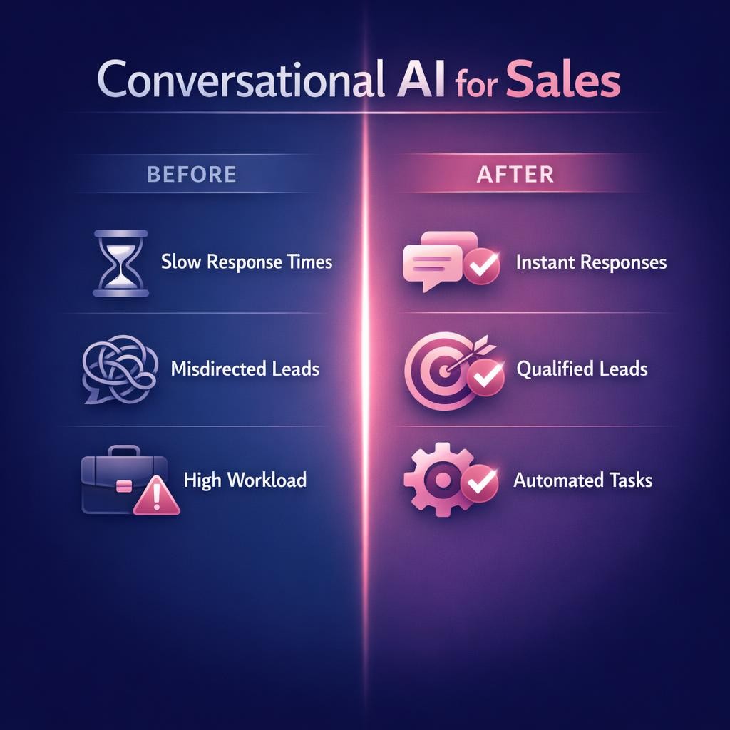 Conversational AI for Sales — key stats, steps and framework infographic for B2B revenue teams | Revspire