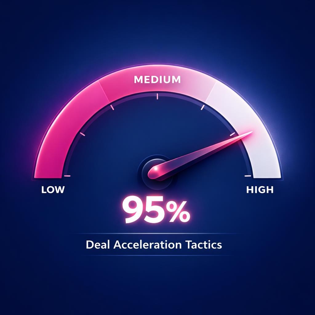 Deal Acceleration Tactics — key stats, steps and framework infographic for B2B revenue teams | Revspire