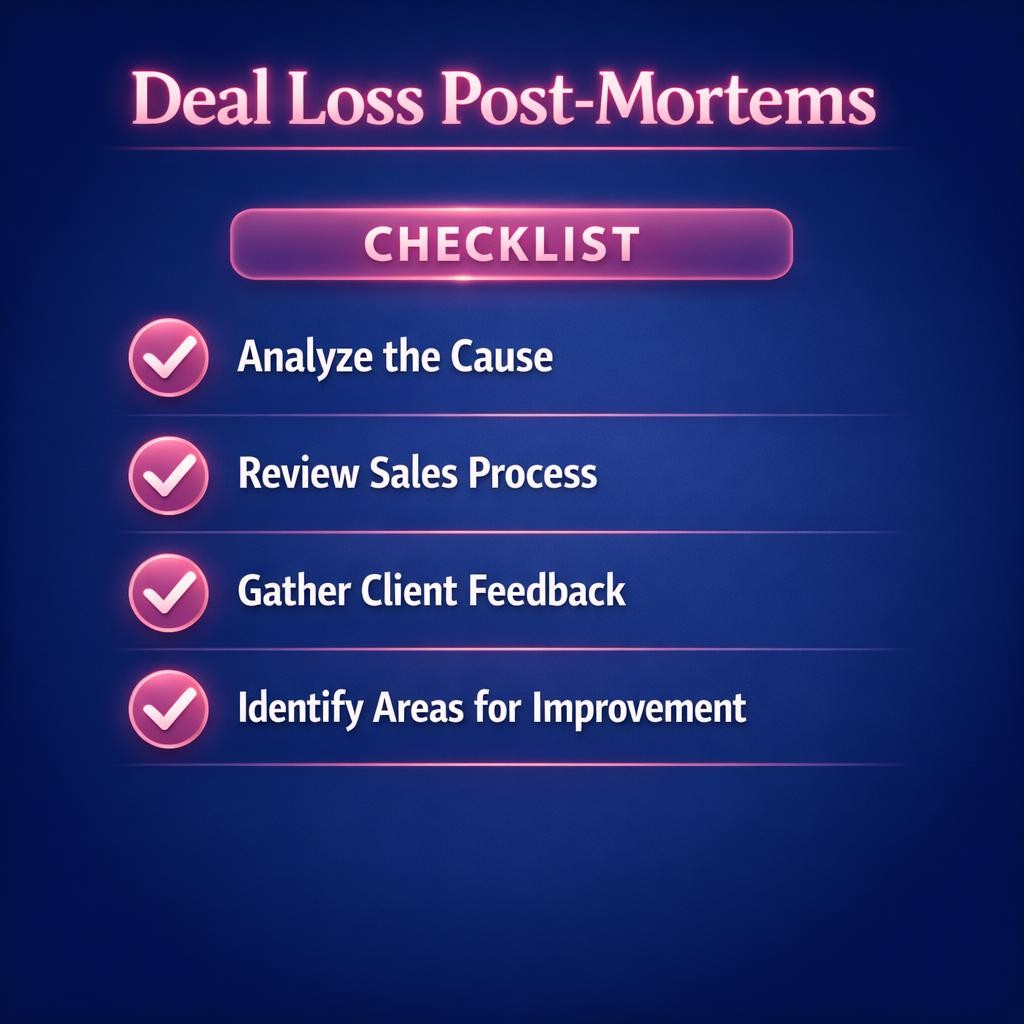 Deal Loss Post-Mortems — key stats, steps and framework infographic for B2B revenue teams | Revspire