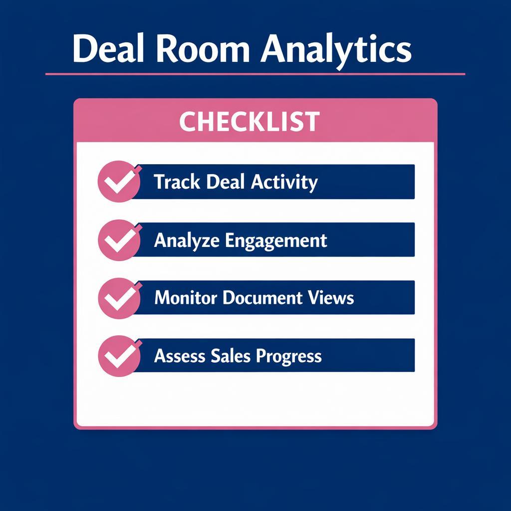 Deal Room Analytics — key stats, steps and framework infographic for B2B revenue teams | Revspire