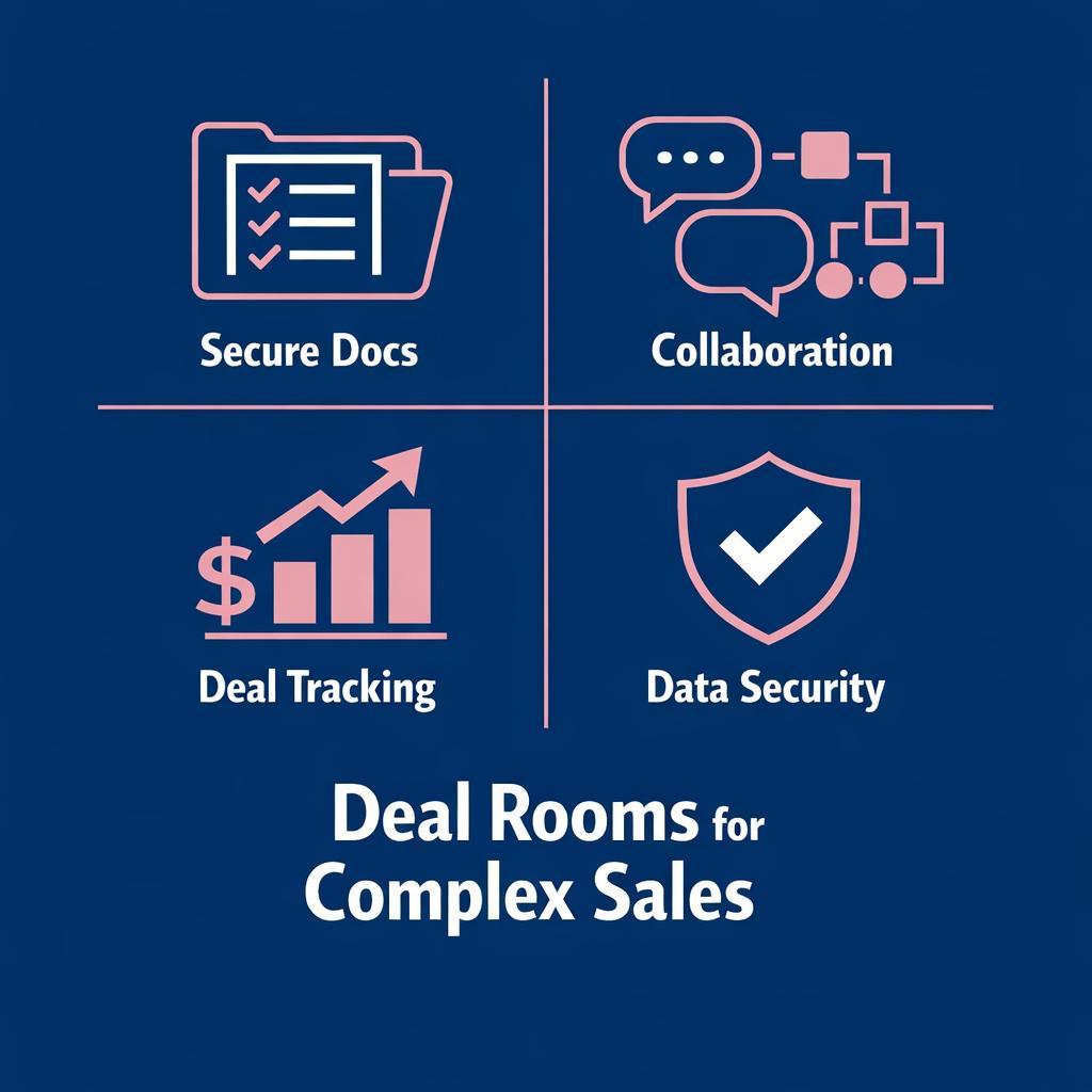Deal Rooms for Complex Sales — key stats, steps and framework infographic for B2B revenue teams | Revspire