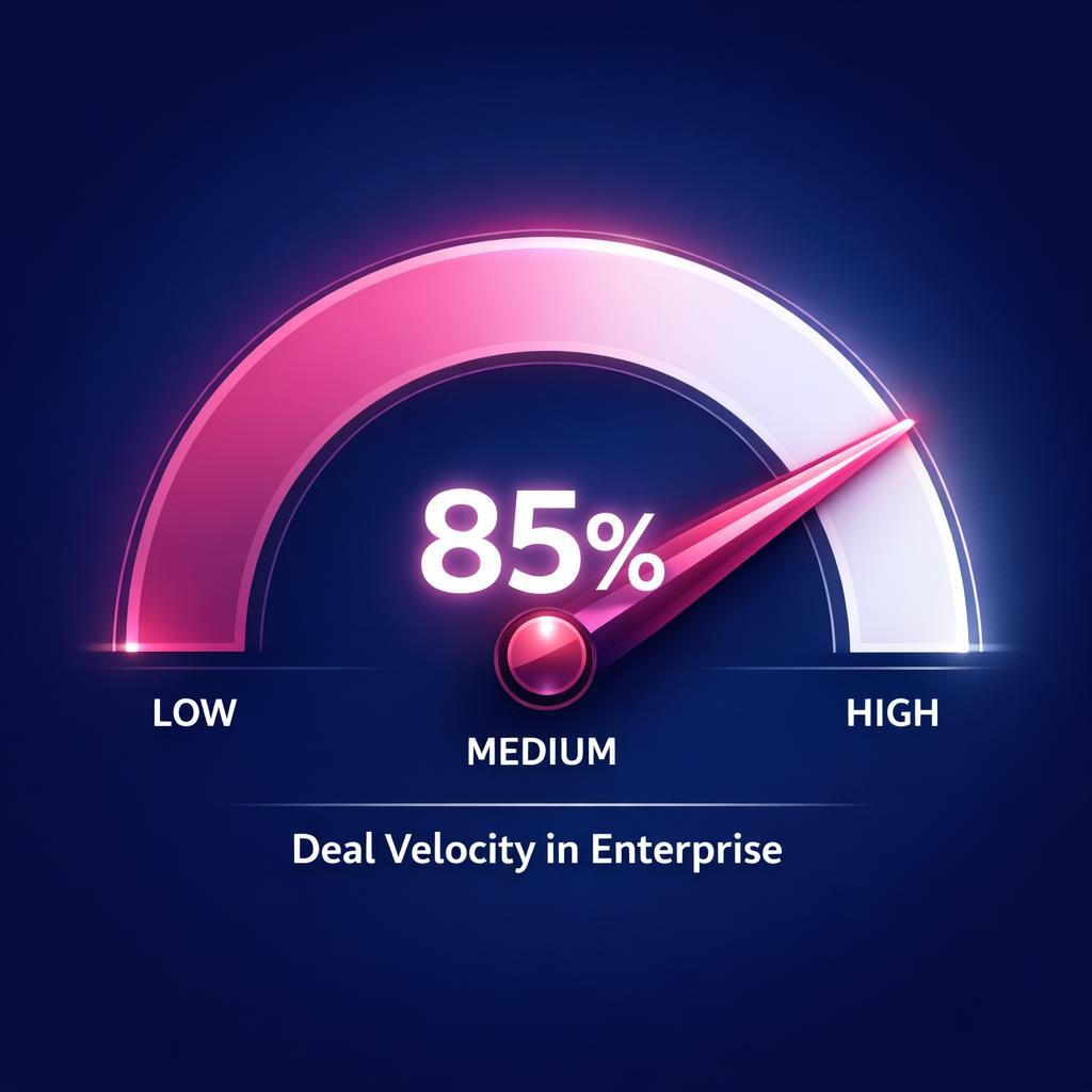 Deal Velocity in Enterprise — key stats, steps and framework infographic for B2B revenue teams | Revspire
