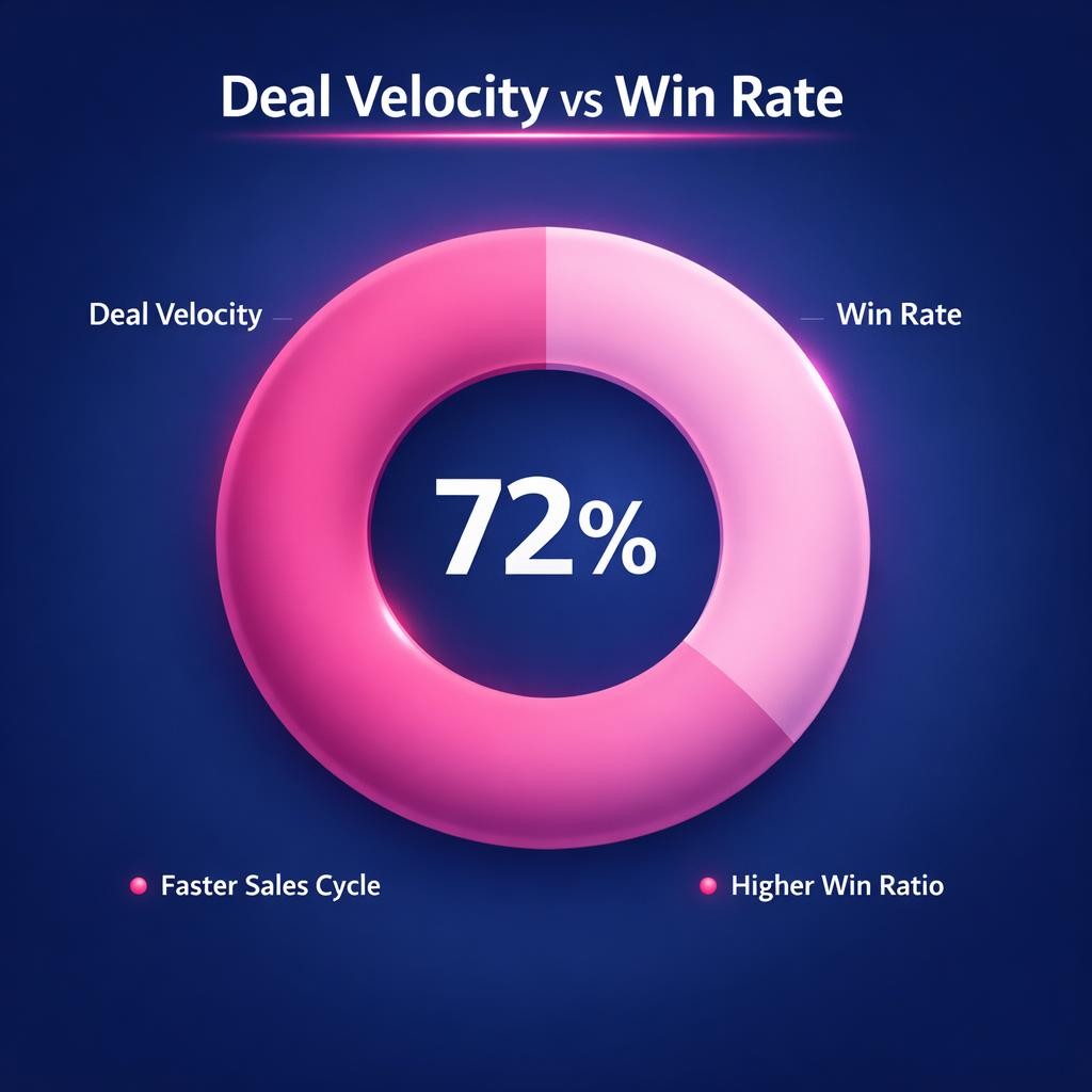 Deal Velocity vs Win Rate — key stats, steps and framework infographic for B2B revenue teams | Revspire