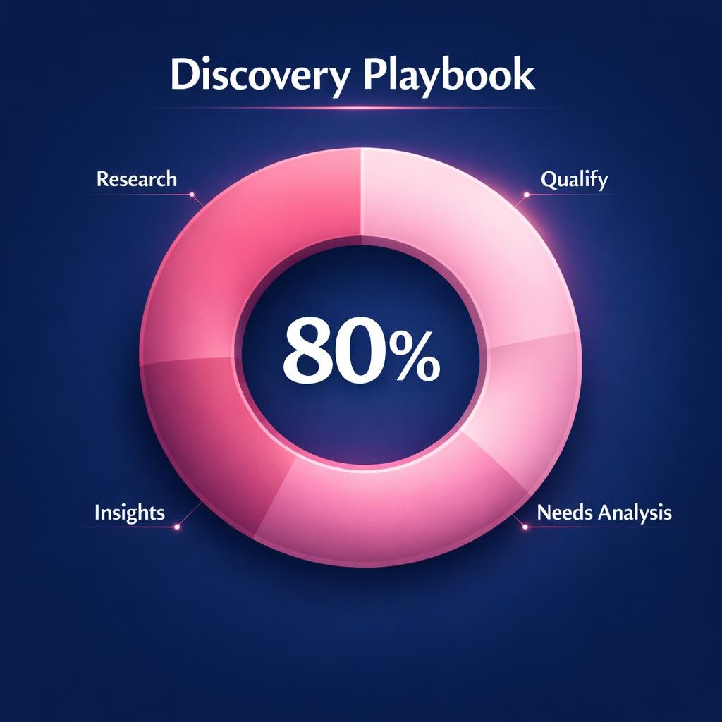 Discovery Playbook — key stats, steps and framework infographic for B2B revenue teams | Revspire