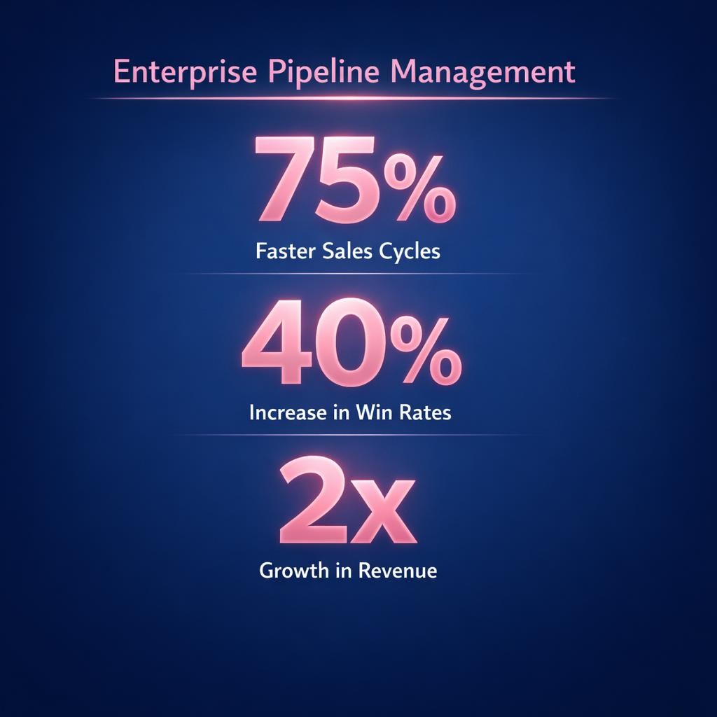 Enterprise Pipeline Management — key stats, steps and framework infographic for B2B revenue teams | Revspire