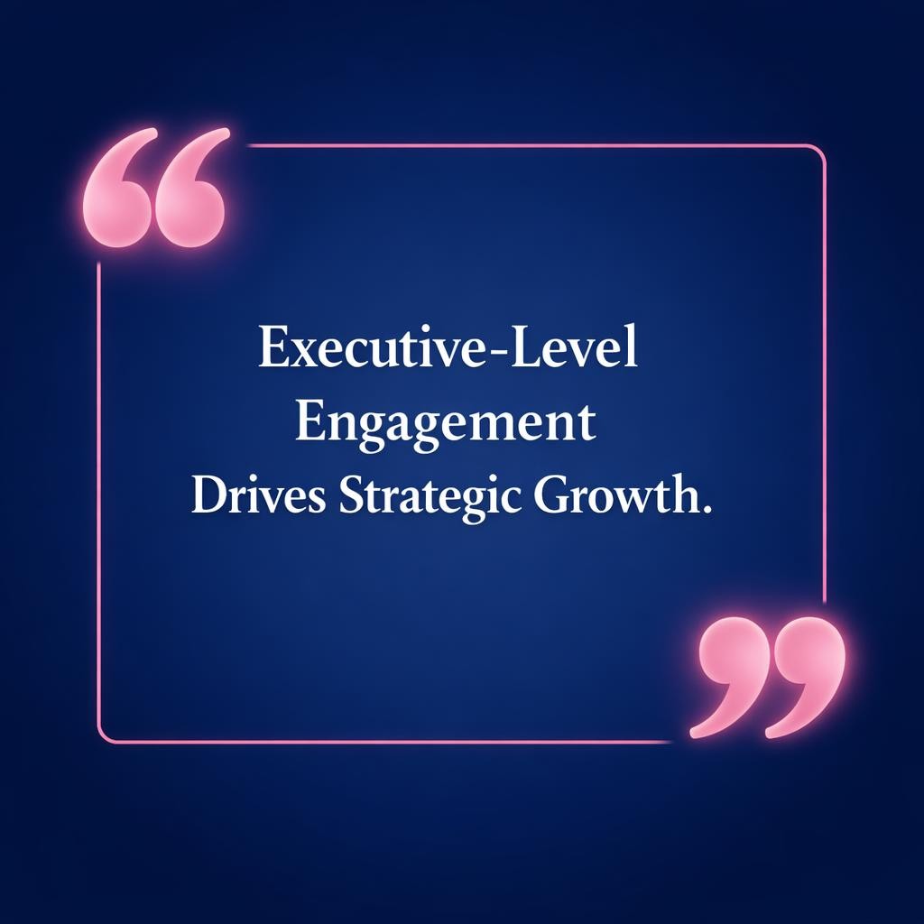 Executive-Level Engagement — key stats, steps and framework infographic for B2B revenue teams | Revspire