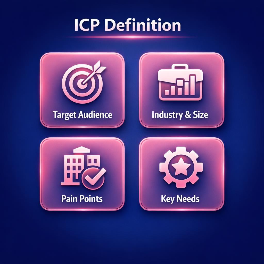 ICP Definition — key stats, steps and framework infographic for B2B revenue teams | Revspire