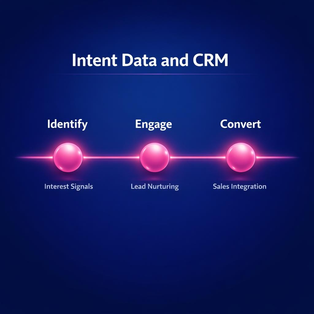 Intent Data and CRM — key stats, steps and framework infographic for B2B revenue teams | Revspire