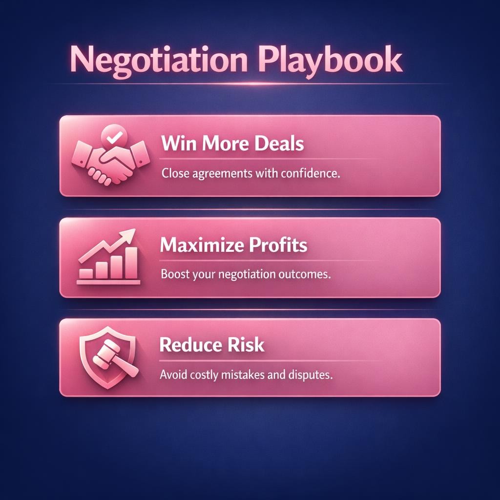 Negotiation Playbook — key stats, steps and framework infographic for B2B revenue teams | Revspire