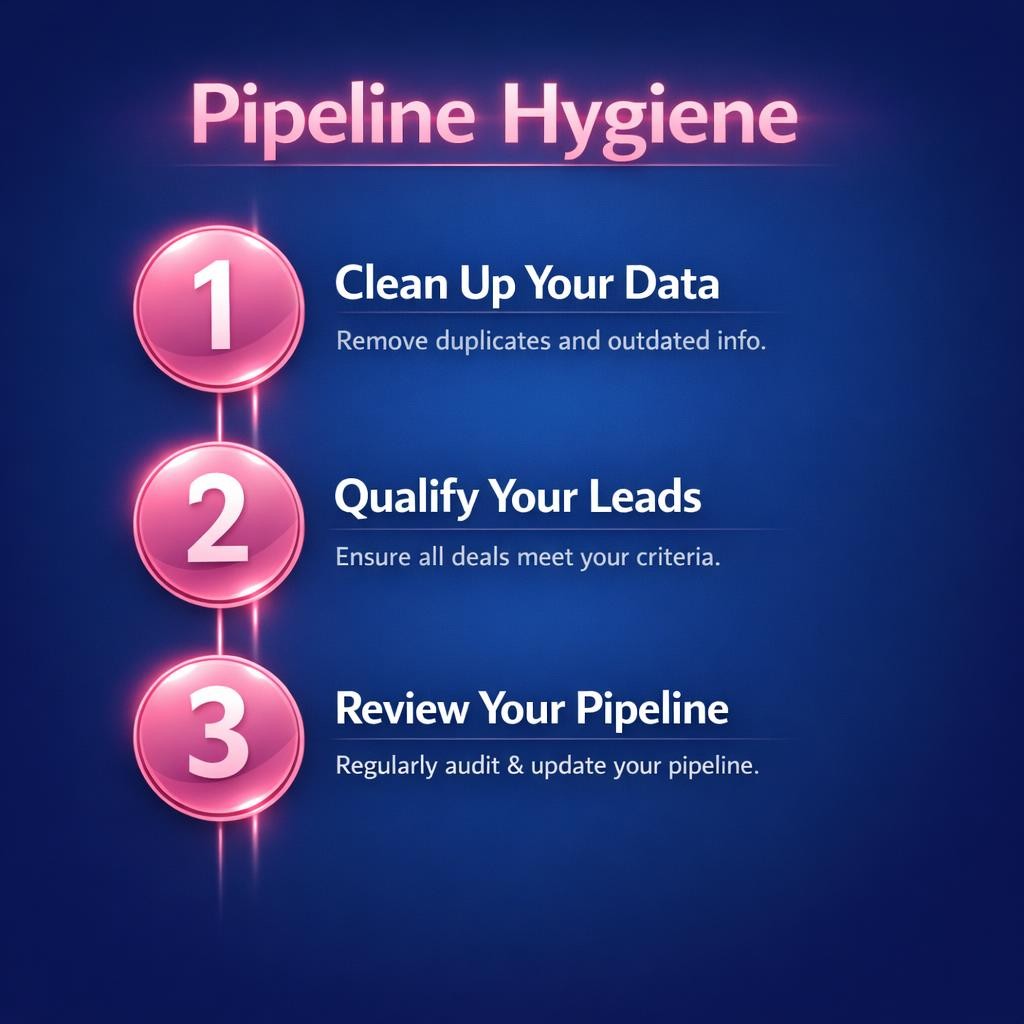 Pipeline Hygiene — key stats, steps and framework infographic for B2B revenue teams | Revspire
