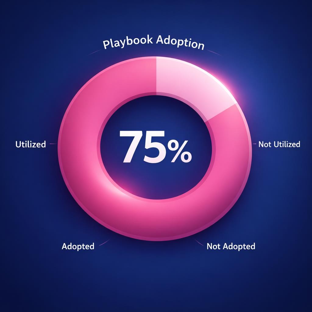 Playbook Adoption — key stats, steps and framework infographic for B2B revenue teams | Revspire