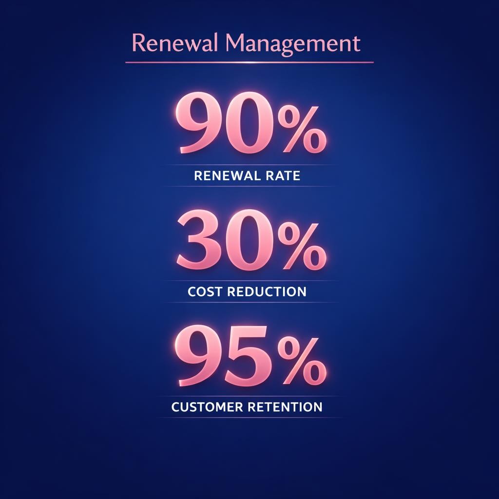 Renewal Management — key stats, steps and framework infographic for B2B revenue teams | Revspire