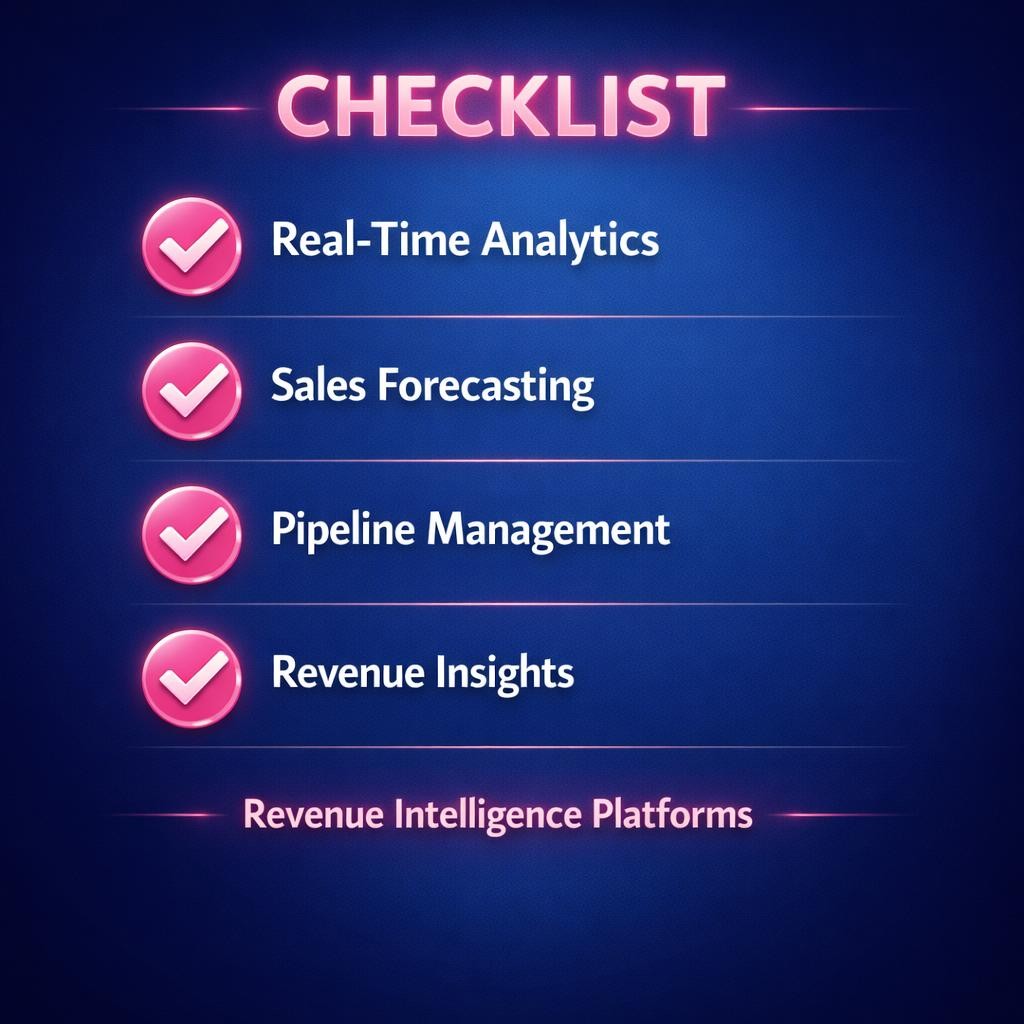 Revenue Intelligence Platforms — key stats, steps and framework infographic for B2B revenue teams | Revspire