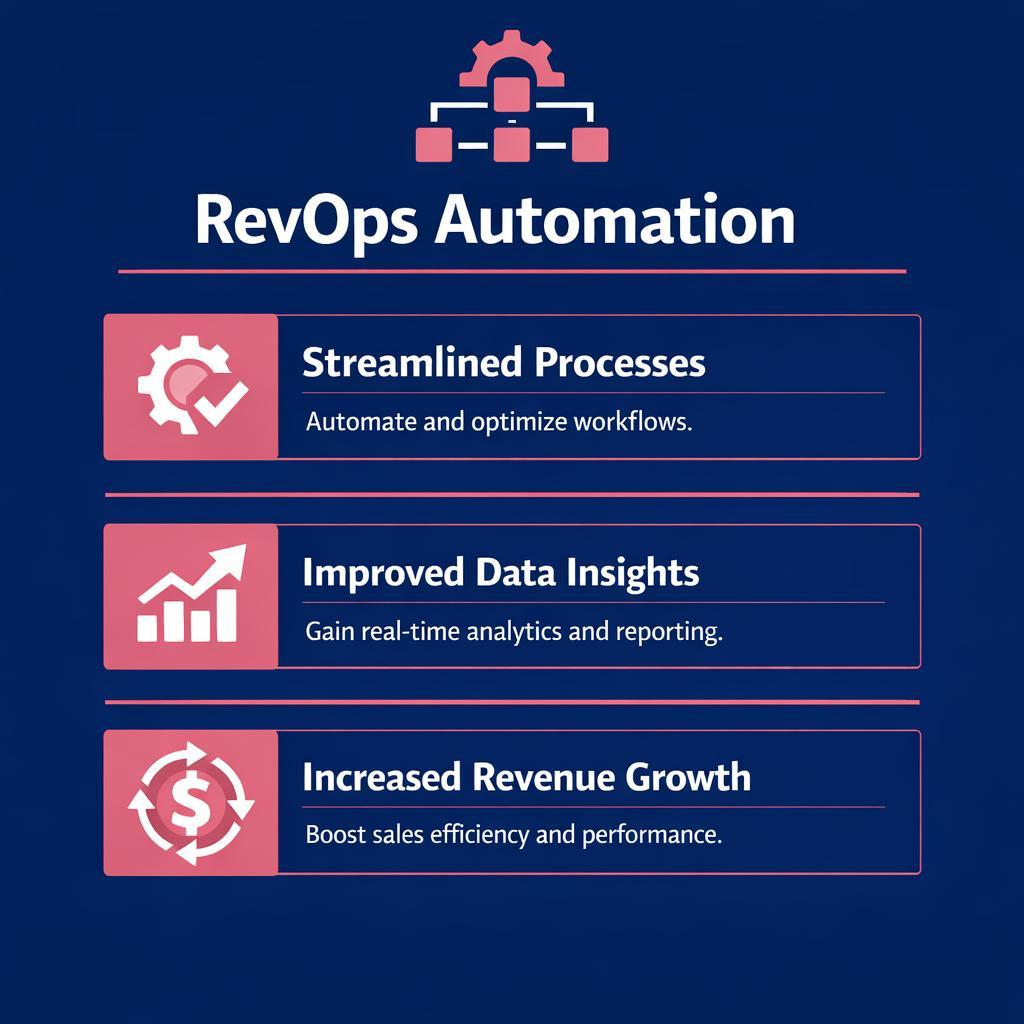 RevOps Automation — key stats, steps and framework infographic for B2B revenue teams | Revspire
