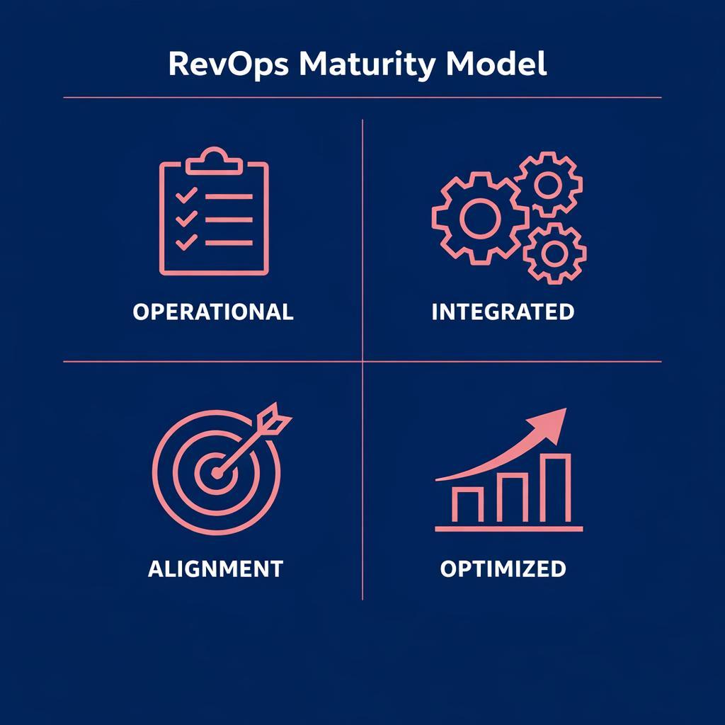RevOps Maturity Model — key stats, steps and framework infographic for B2B revenue teams | Revspire