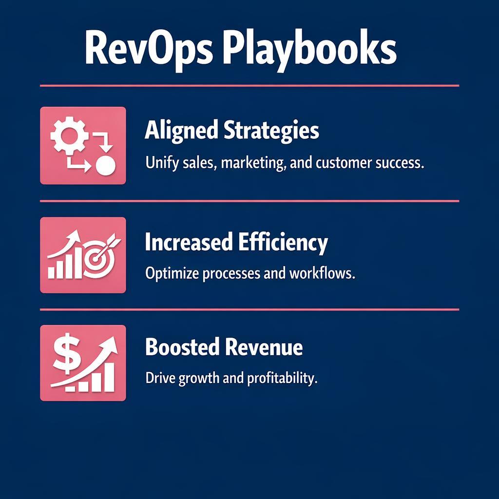 RevOps Playbooks — key stats, steps and framework infographic for B2B revenue teams | Revspire