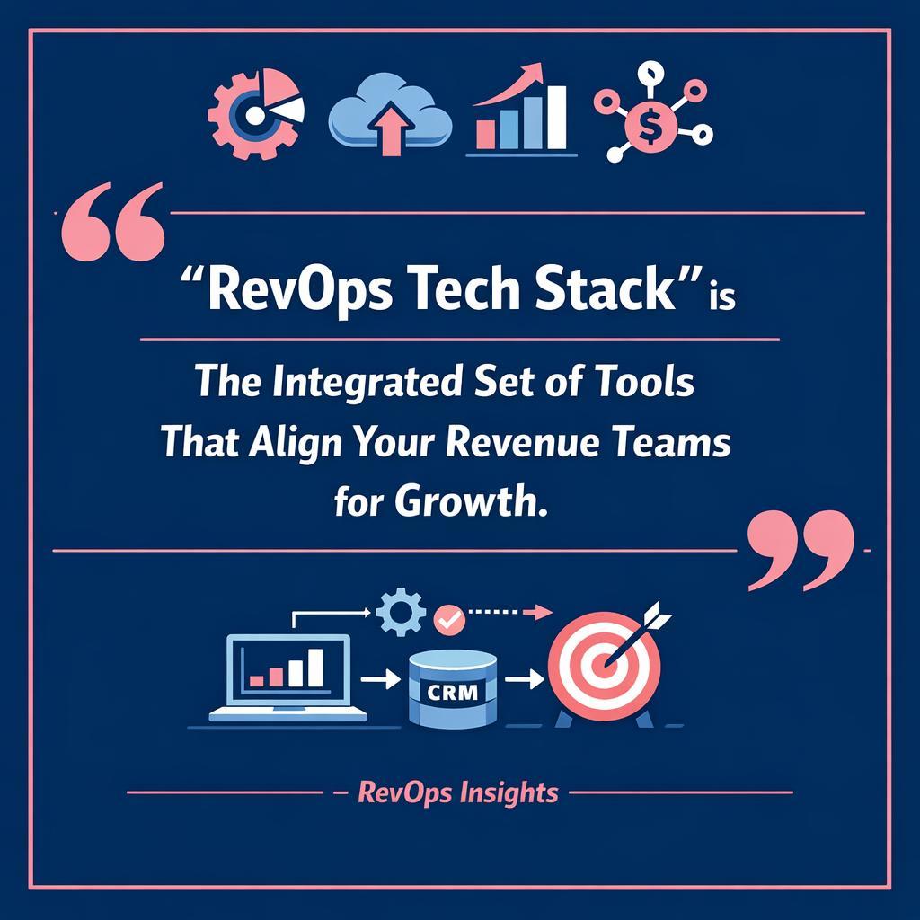 RevOps Tech Stack — key stats, steps and framework infographic for B2B revenue teams | Revspire