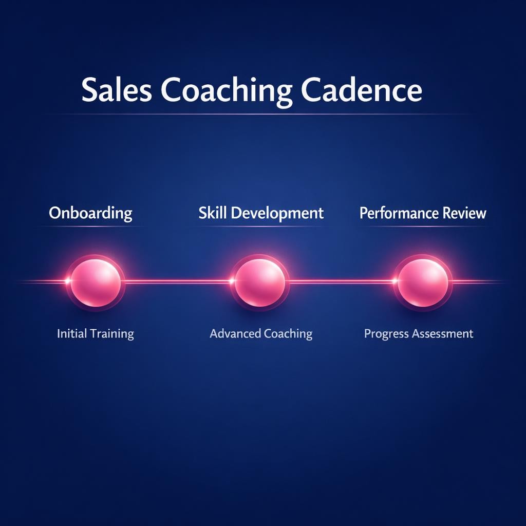 Sales Coaching Cadence — key stats, steps and framework infographic for B2B revenue teams | Revspire
