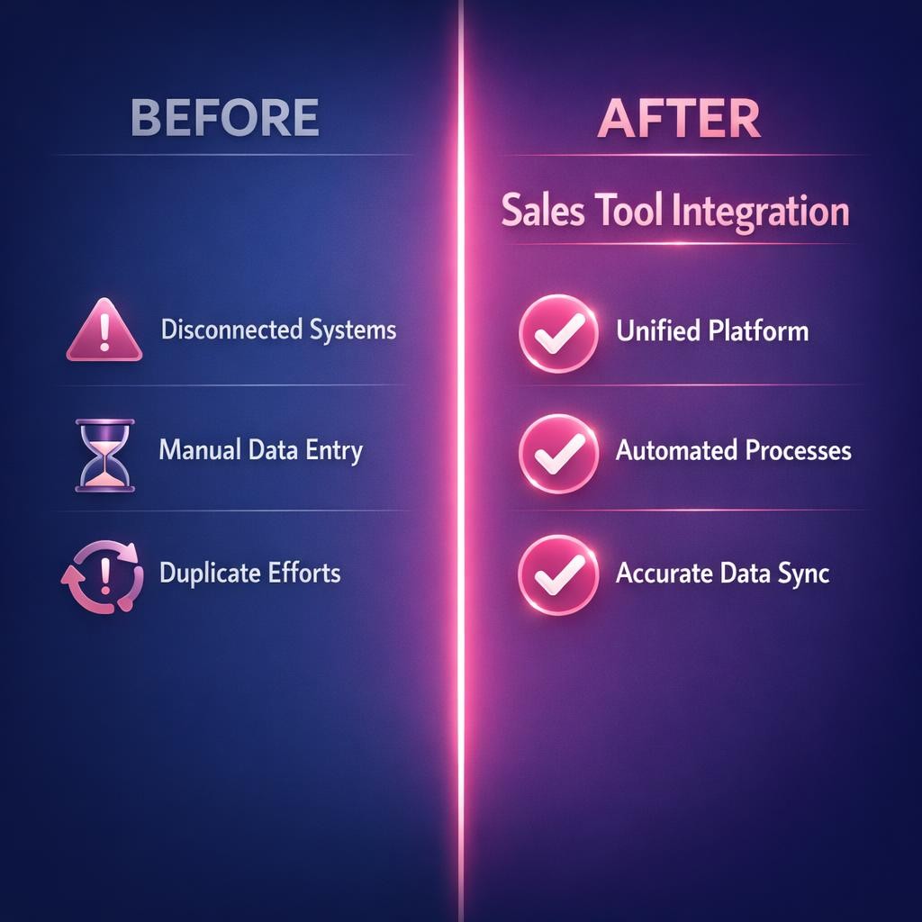 Sales Tool Integration — key stats, steps and framework infographic for B2B revenue teams | Revspire