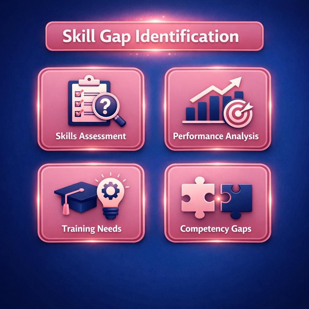 Skill Gap Identification — key stats, steps and framework infographic for B2B revenue teams | Revspire