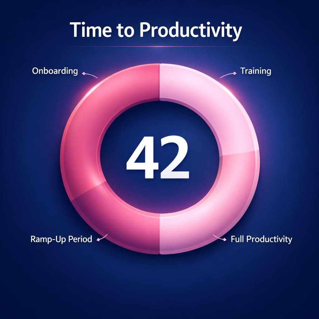 Time to Productivity — key stats, steps and framework infographic for B2B revenue teams | Revspire