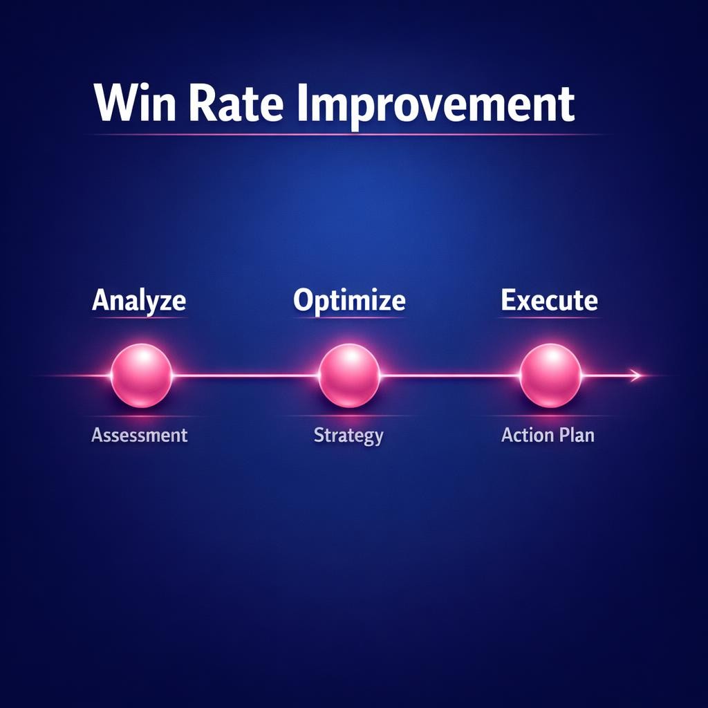 Win Rate Improvement — key stats, steps and framework infographic for B2B revenue teams | Revspire