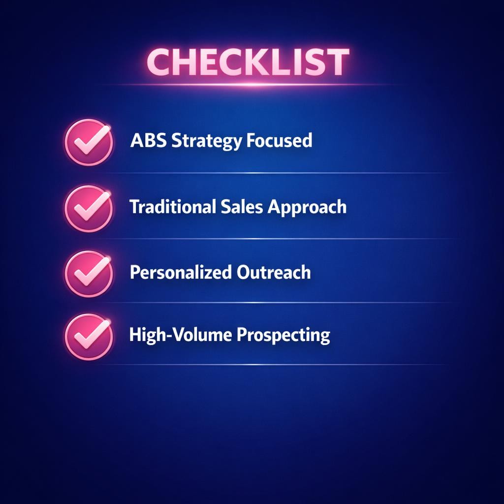 ABS vs Traditional Sales — key stats, steps and framework infographic for B2B revenue teams | Revspire