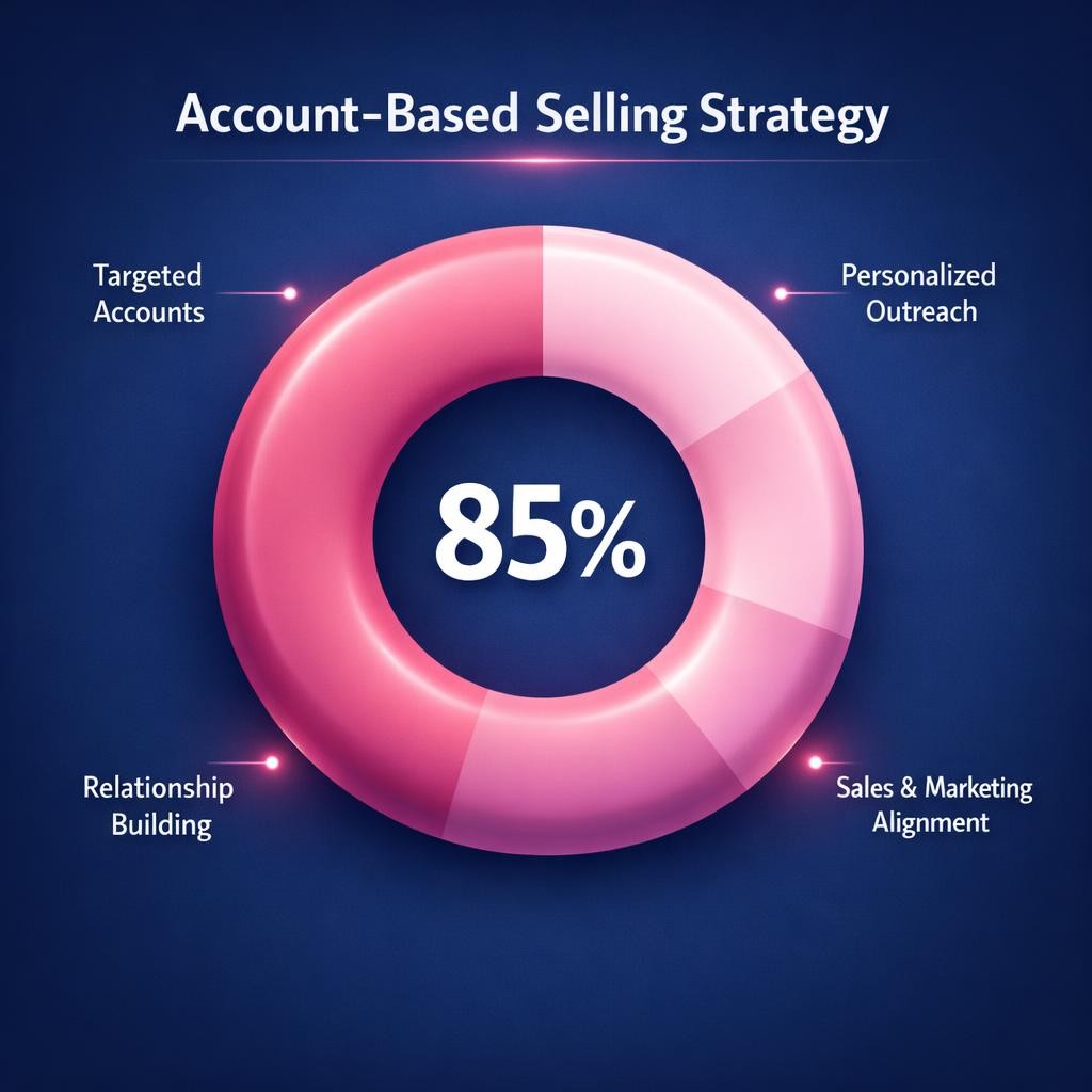 Account-Based Selling Strategy — key stats, steps and framework infographic for B2B revenue teams | Revspire