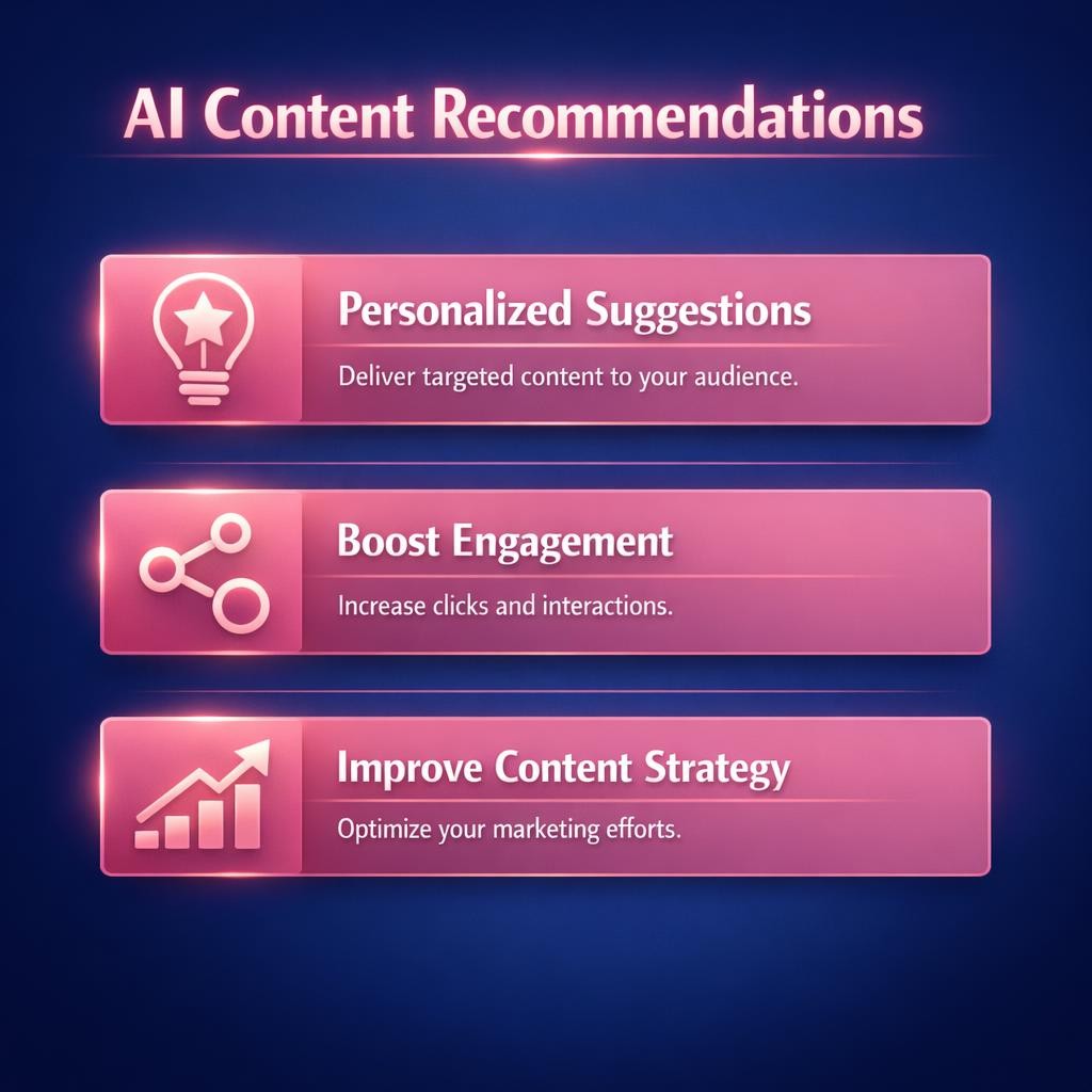 AI Content Recommendations — key stats, steps and framework infographic for B2B revenue teams | Revspire