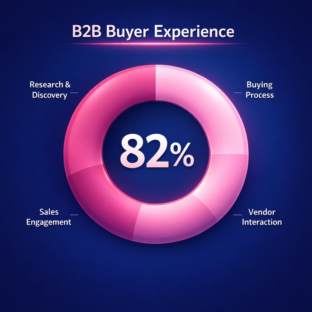 B2B Buyer Experience — key stats, steps and framework infographic for B2B revenue teams | Revspire