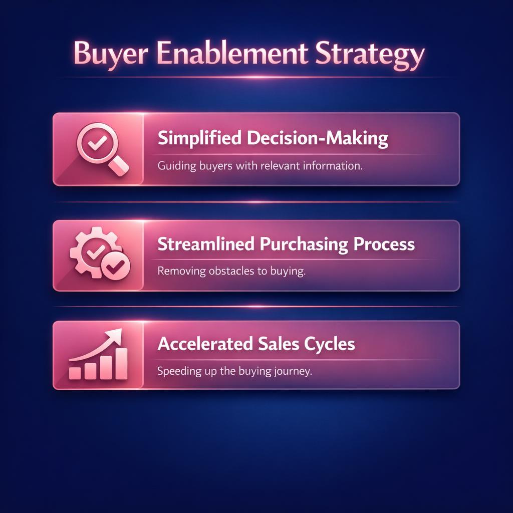 Buyer Enablement Strategy — key stats, steps and framework infographic for B2B revenue teams | Revspire