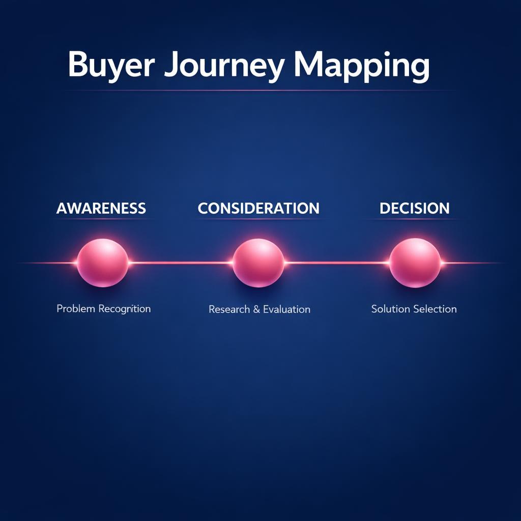 Buyer Journey Mapping — key stats, steps and framework infographic for B2B revenue teams | Revspire