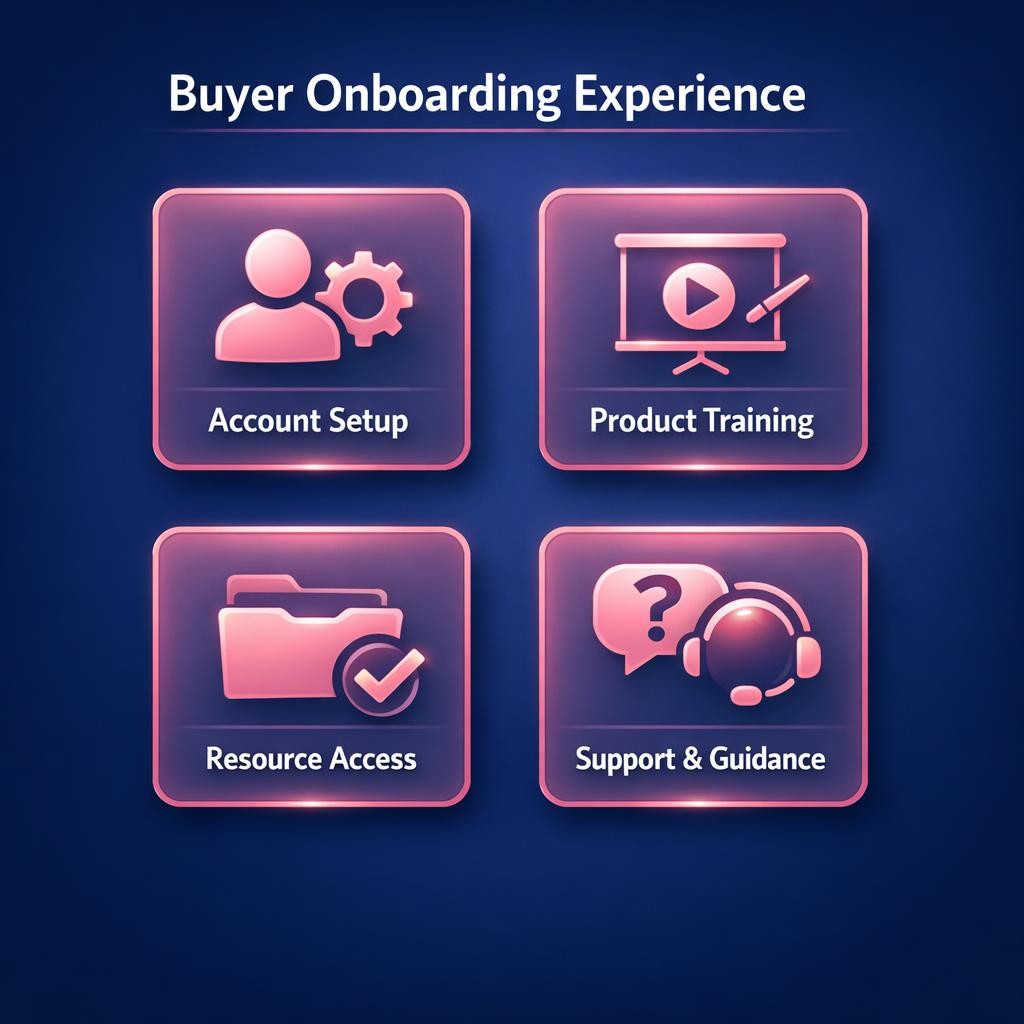Buyer Onboarding Experience — key stats, steps and framework infographic for B2B revenue teams | Revspire