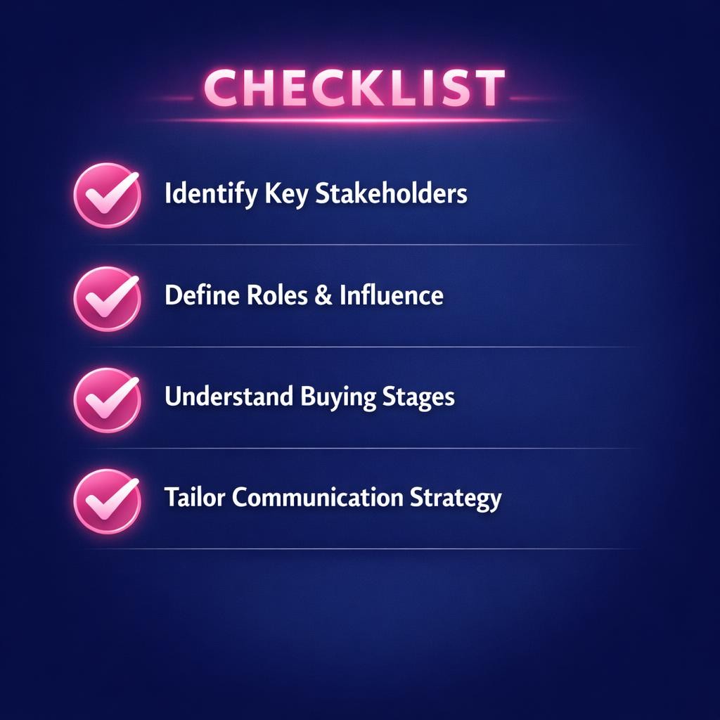 Buying Committee Mapping — key stats, steps and framework infographic for B2B revenue teams | Revspire