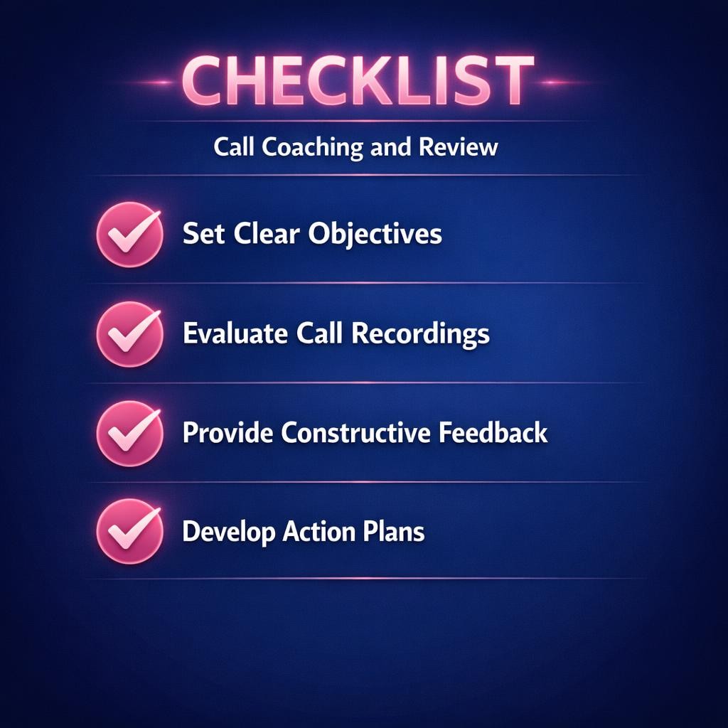 Call Coaching and Review — key stats, steps and framework infographic for B2B revenue teams | Revspire