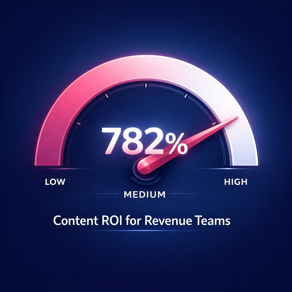 Content ROI for Revenue Teams — key stats, steps and framework infographic for B2B revenue teams | Revspire