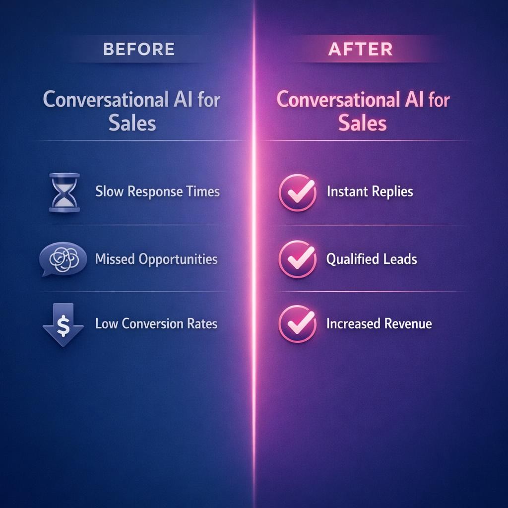 Conversational AI for Sales — key stats, steps and framework infographic for B2B revenue teams | Revspire