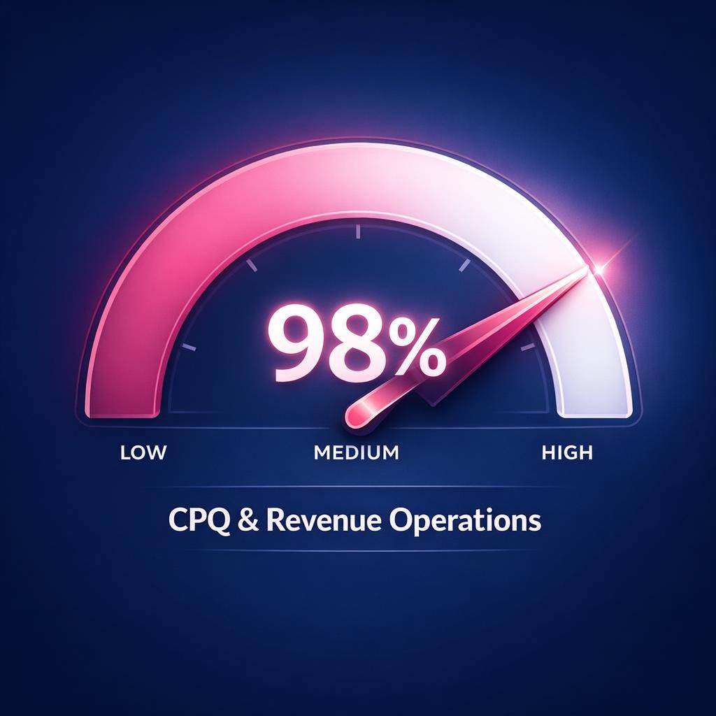 CPQ and Revenue Operations — key stats, steps and framework infographic for B2B revenue teams | Revspire
