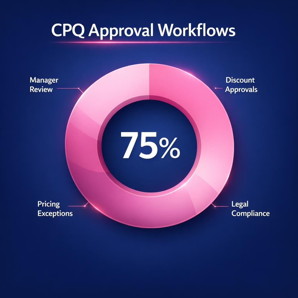CPQ Approval Workflows — key stats, steps and framework infographic for B2B revenue teams | Revspire