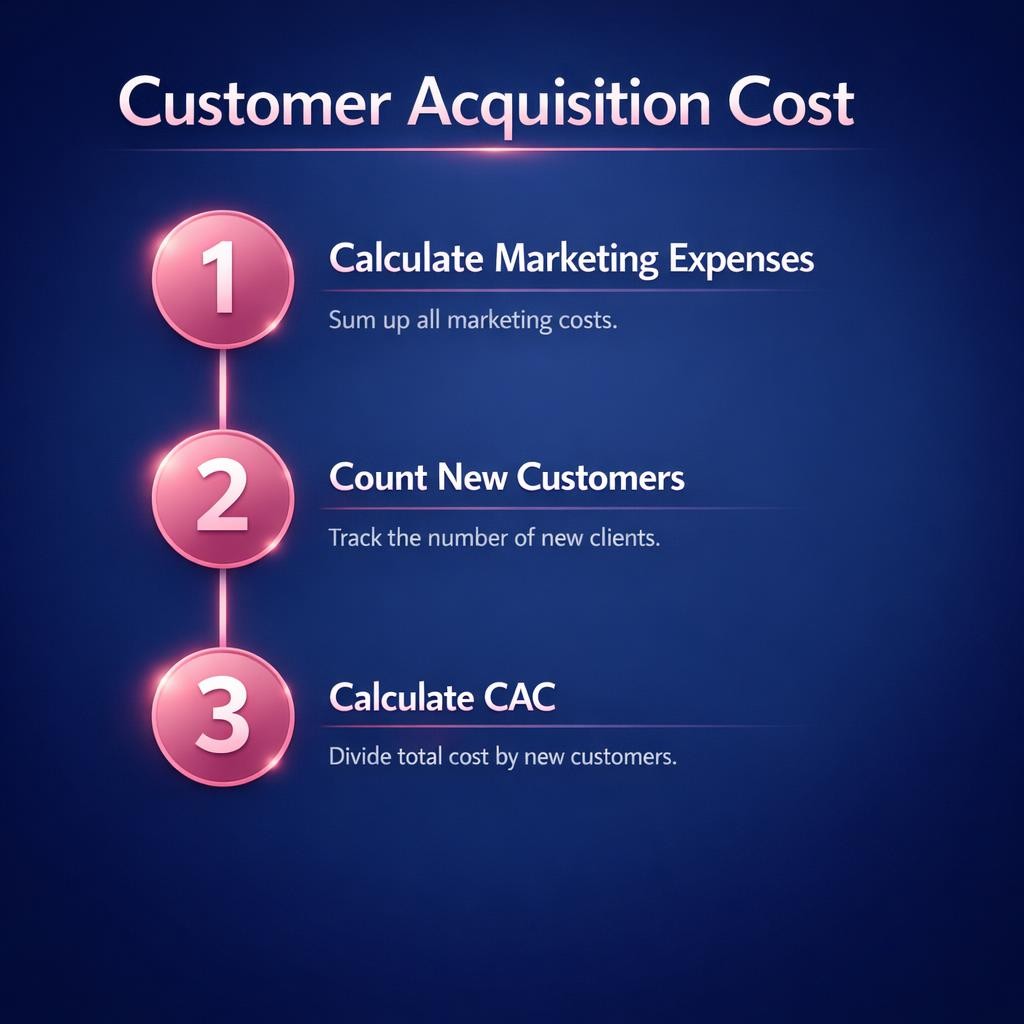 Customer Acquisition Cost — key stats, steps and framework infographic for B2B revenue teams | Revspire
