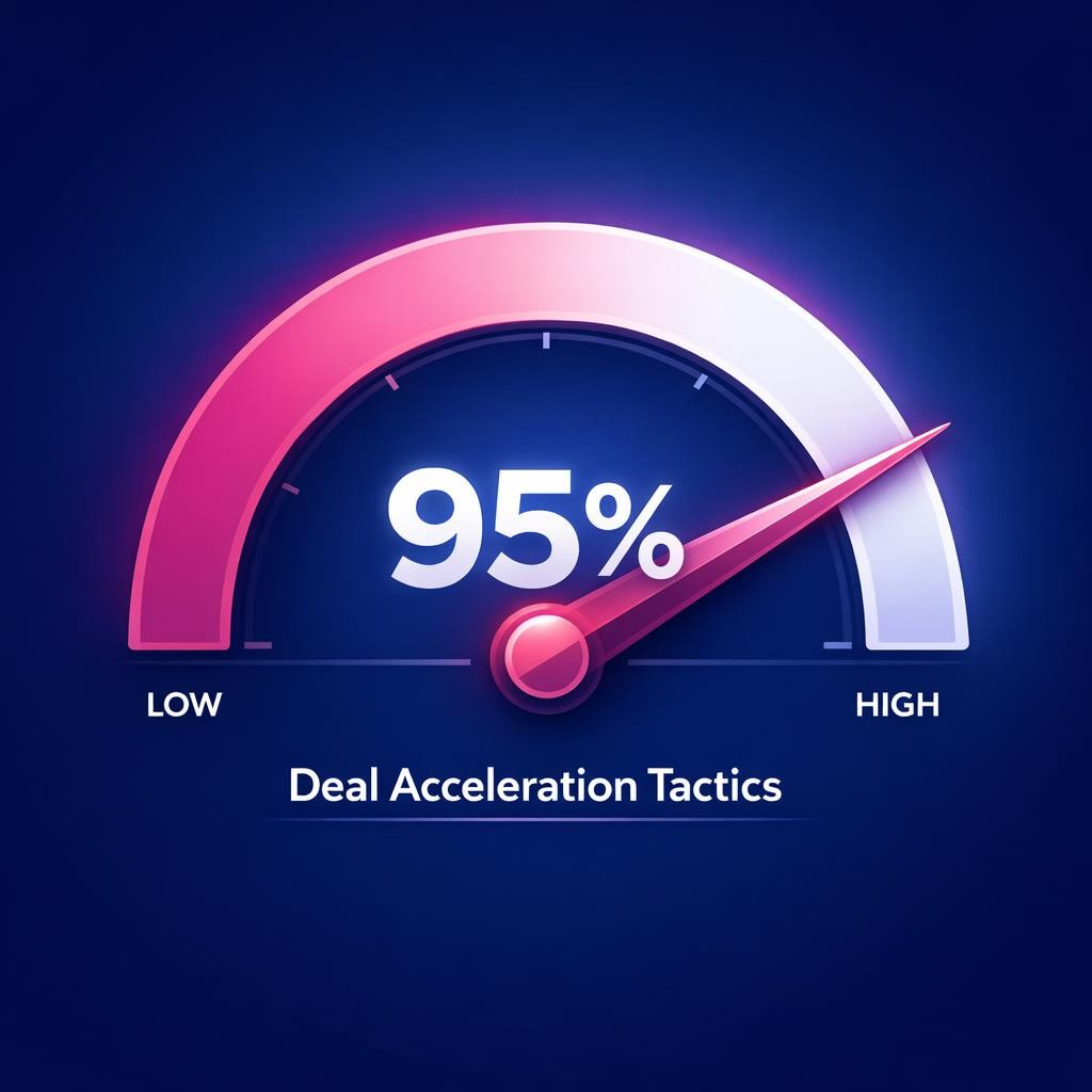 Deal Acceleration Tactics — key stats, steps and framework infographic for B2B revenue teams | Revspire