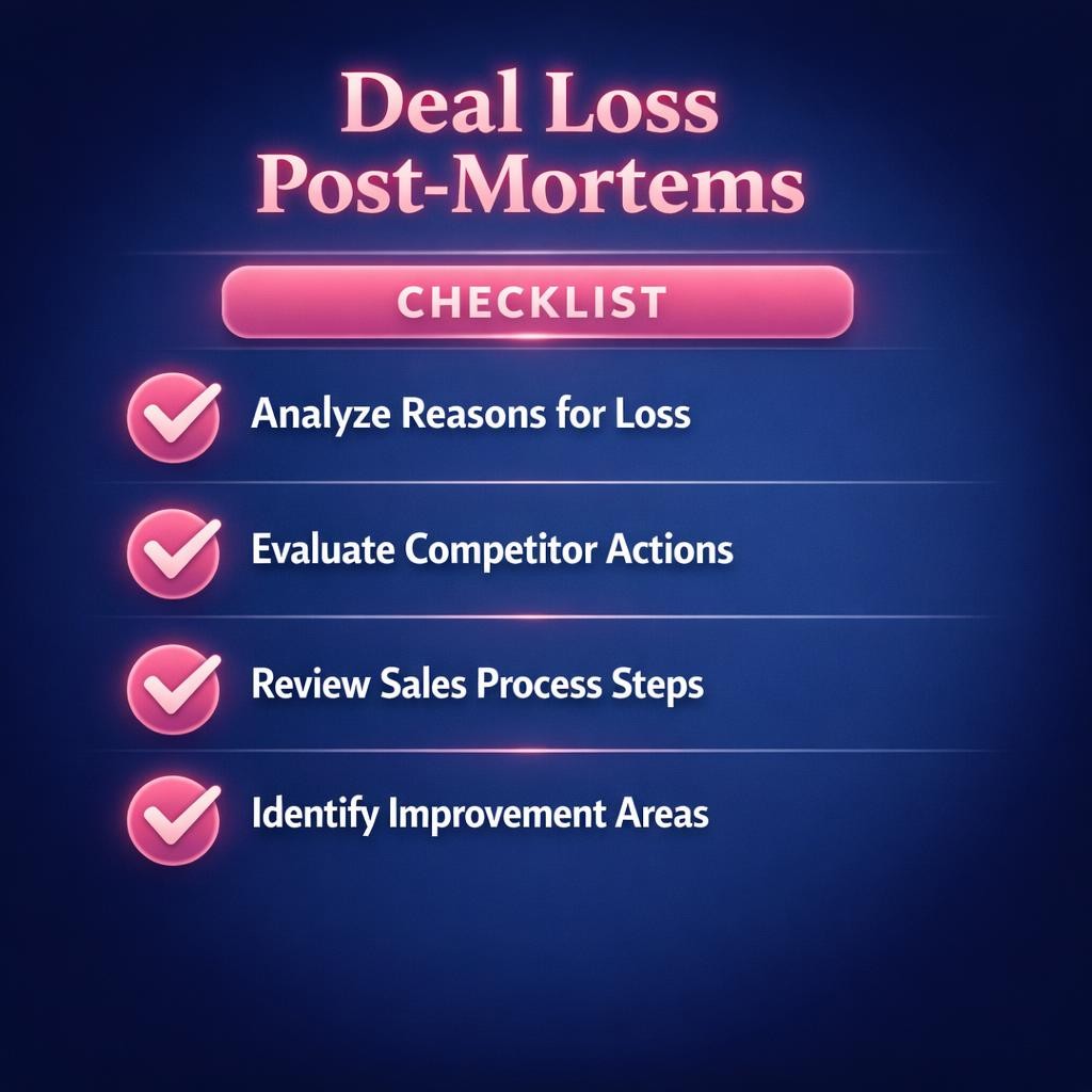 Deal Loss Post-Mortems — key stats, steps and framework infographic for B2B revenue teams | Revspire