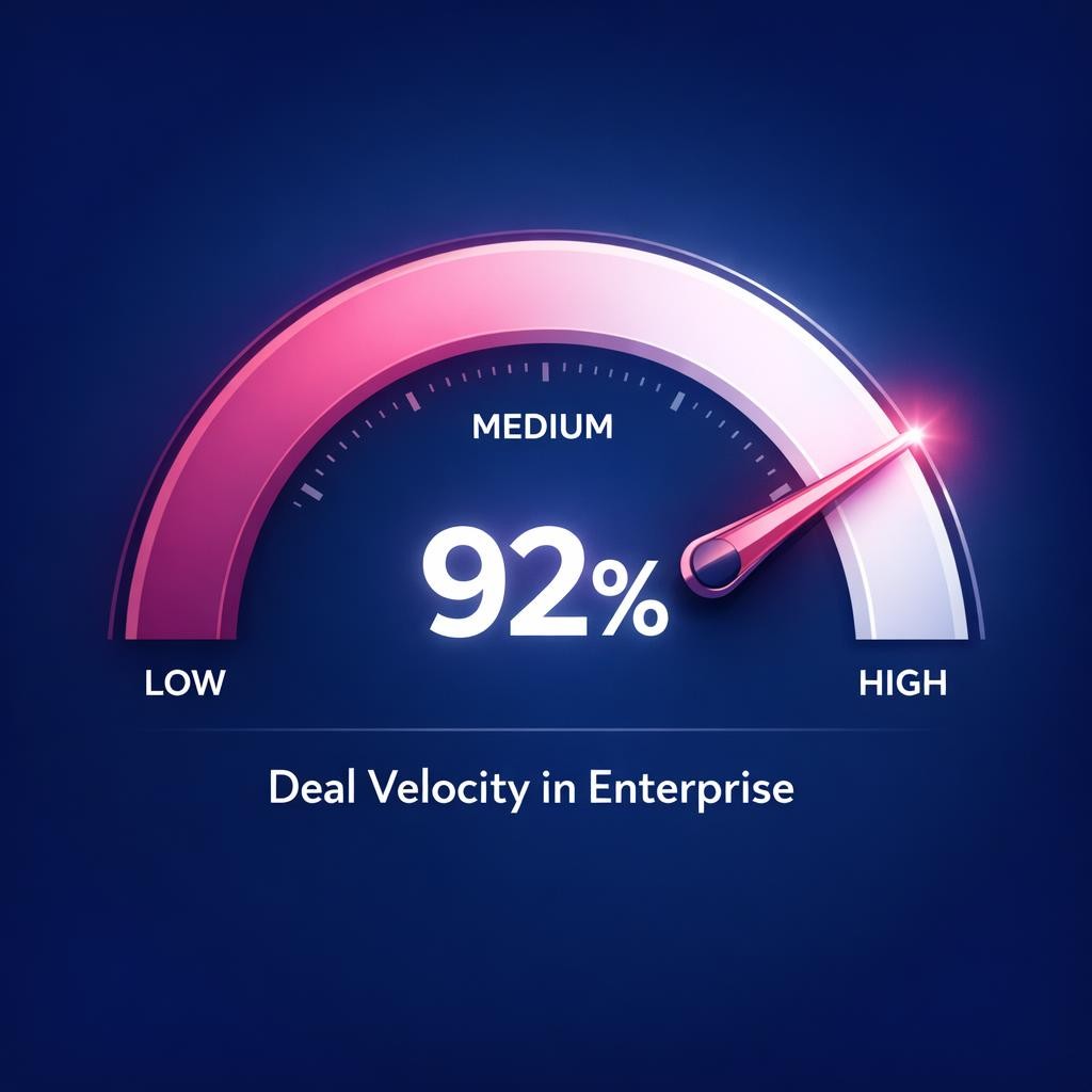 Deal Velocity in Enterprise — key stats, steps and framework infographic for B2B revenue teams | Revspire
