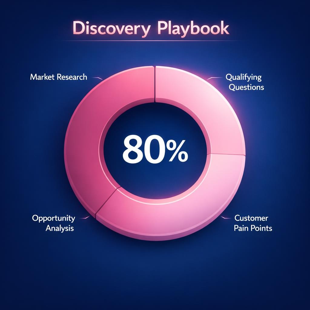 Discovery Playbook — key stats, steps and framework infographic for B2B revenue teams | Revspire