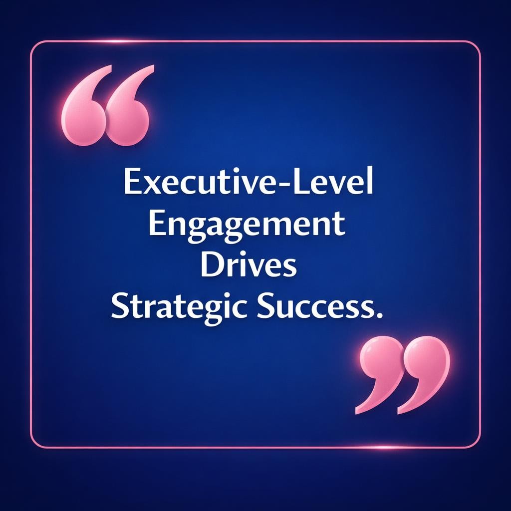 Executive-Level Engagement — key stats, steps and framework infographic for B2B revenue teams | Revspire