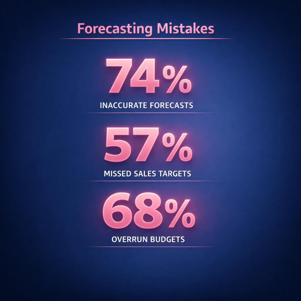 Forecasting Mistakes — key stats, steps and framework infographic for B2B revenue teams | Revspire