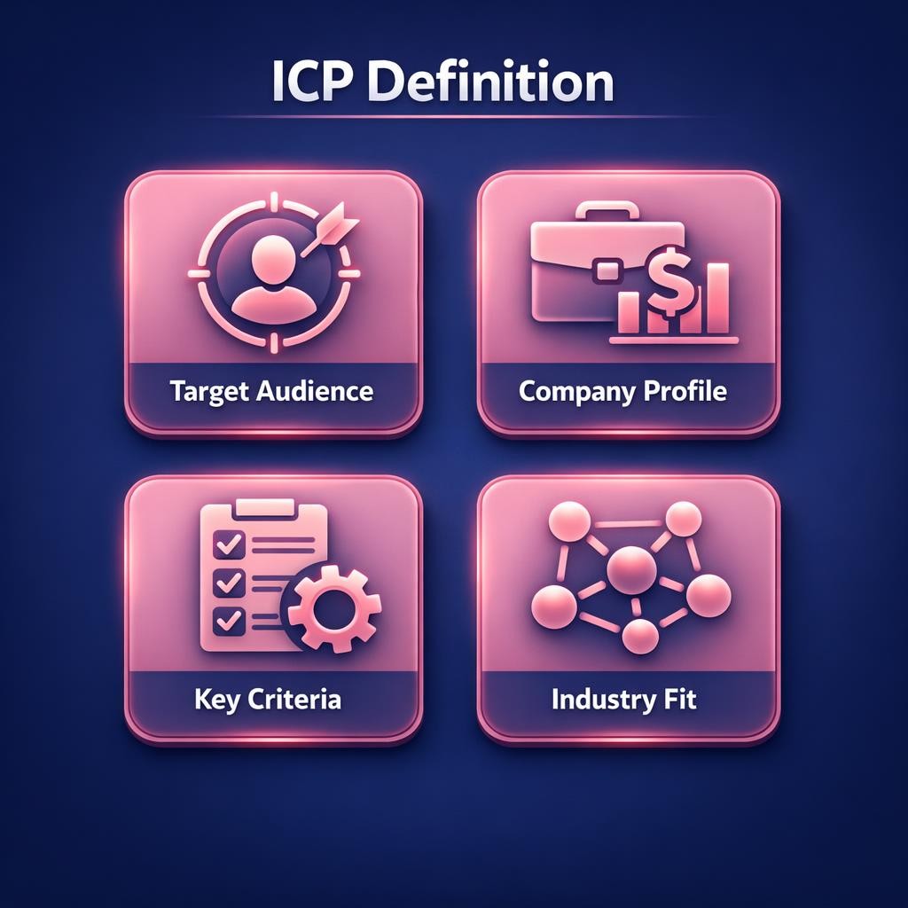 ICP Definition — key stats, steps and framework infographic for B2B revenue teams | Revspire